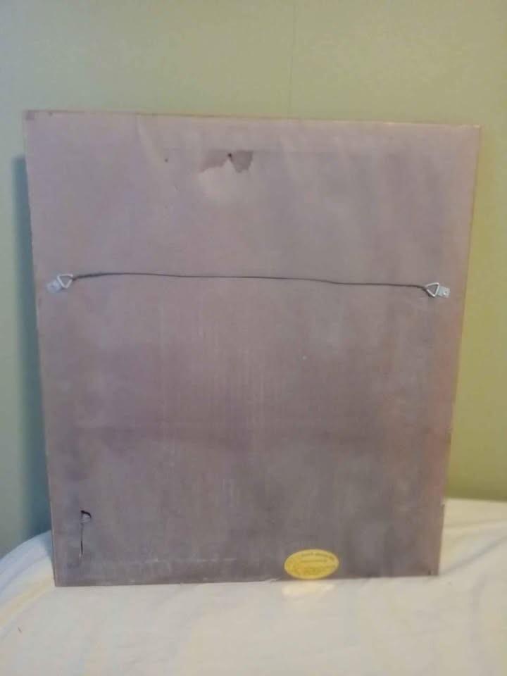 Vintage Framed St. Nick Christmas Handmade Cross Stitch Art – Holiday Decor