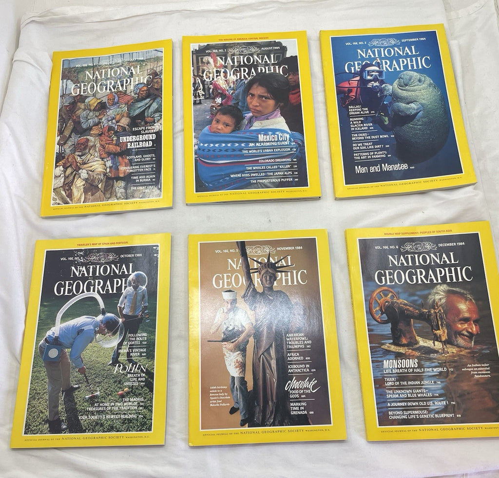 Nat Geo Lot Jul–Dec 1984 w/ Slipcover | Culture, Travel, Geography