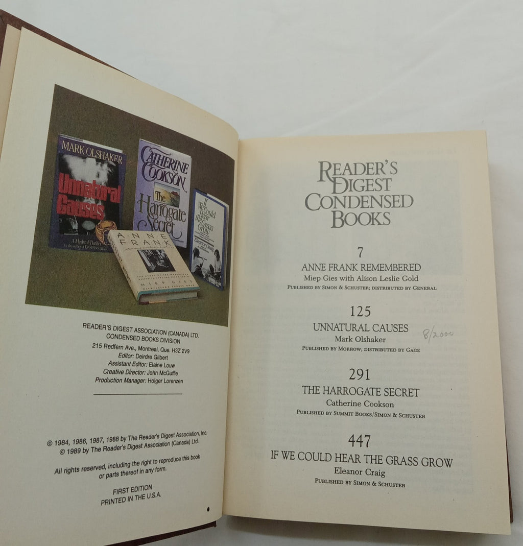 1989 Reader's Digest Condensed 1st Ed HC Leather Gilt Vtg NM Classic