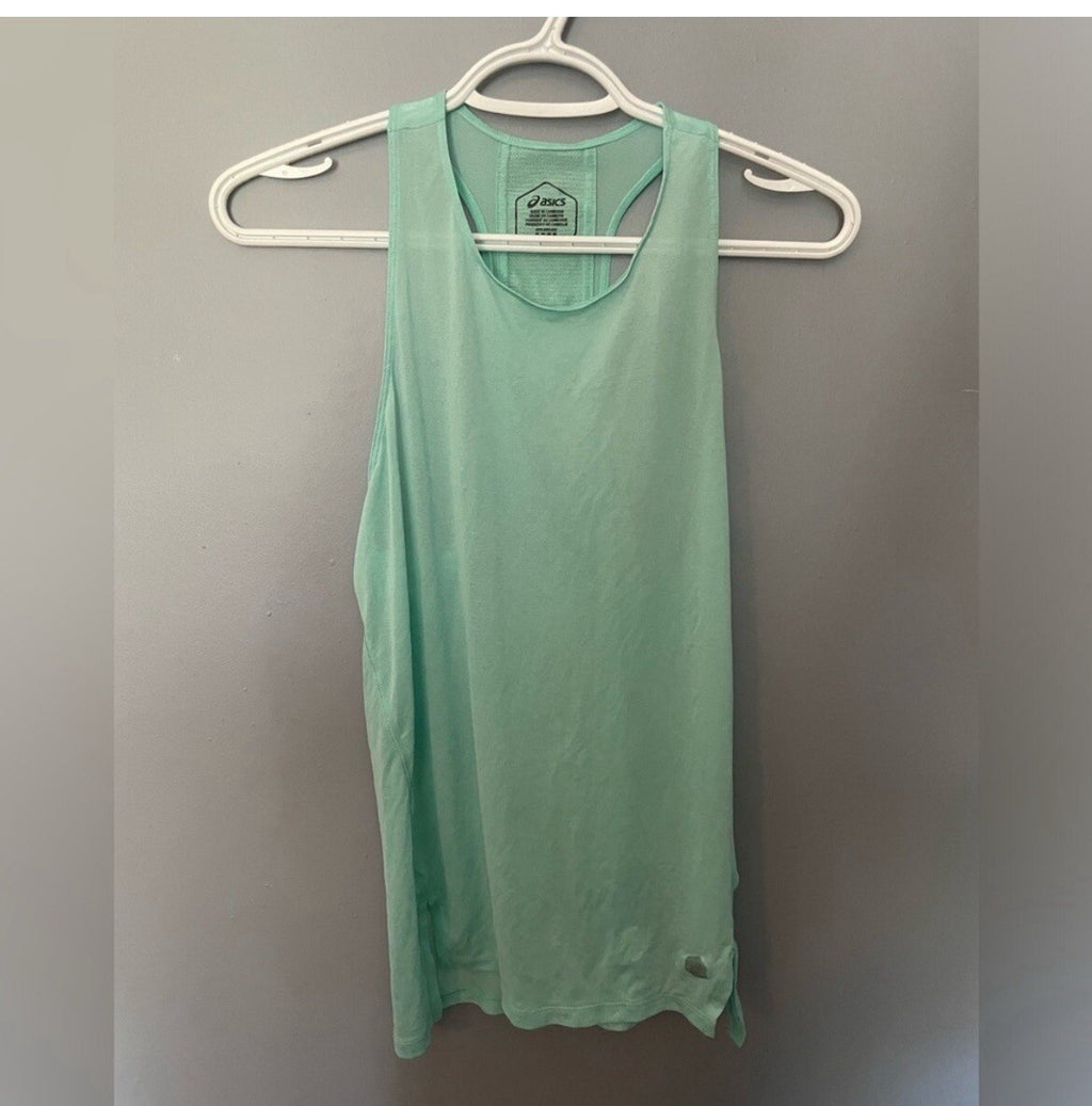 ASICS Mint Green Workout Tank Women's Size Medium Activewear Gym Shirt