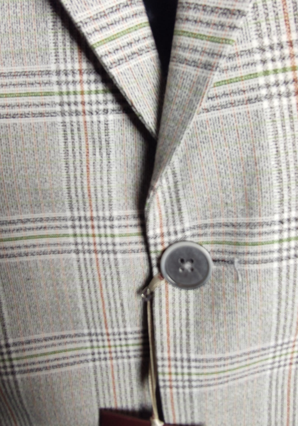 Snover Light Grey Check Blazer Men's Size 40 Modern Tailored Jacket