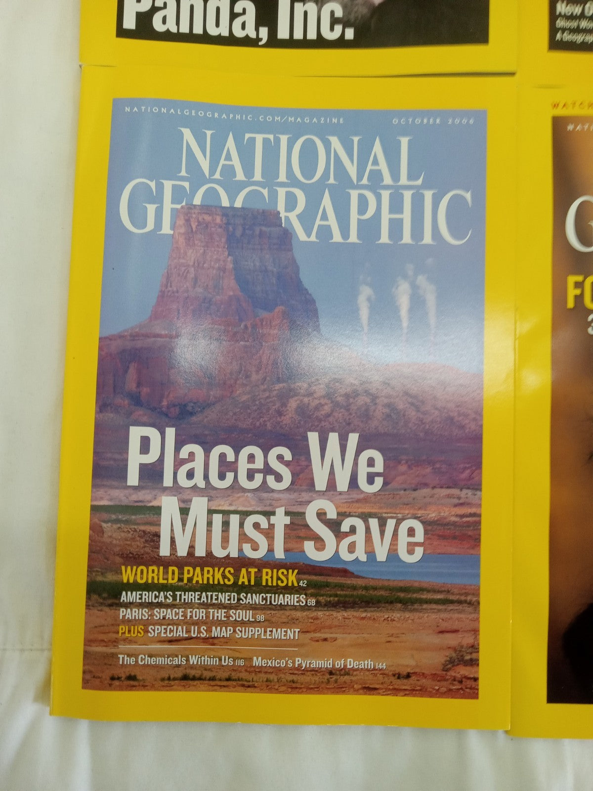 National Geographic Jul–Dec 2006 VG+ | 6 Issues | Faux Leather Slipcase