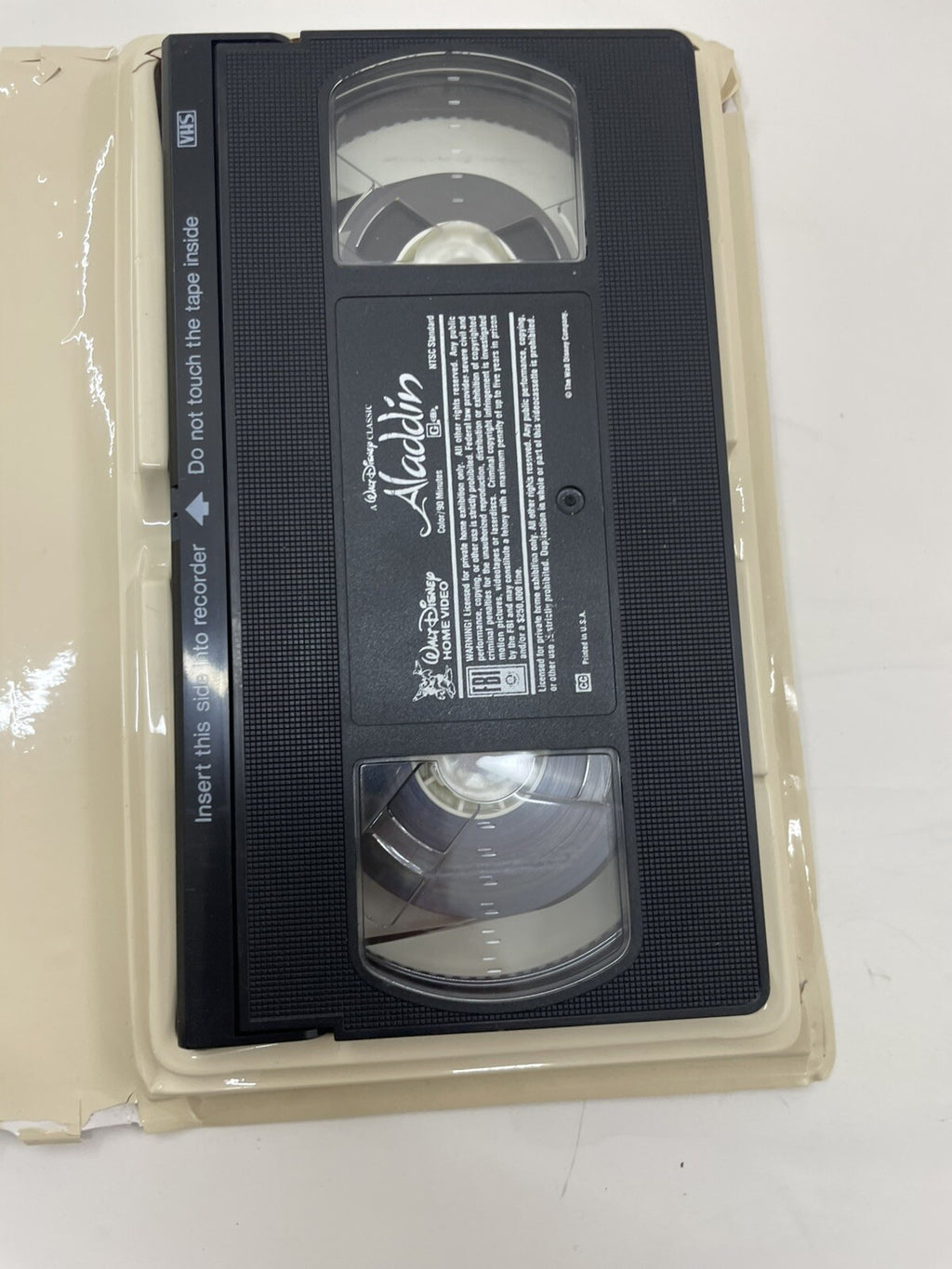 Disney Black Diamond VHS Aladdin 1993 Animated Classic OOP Tape