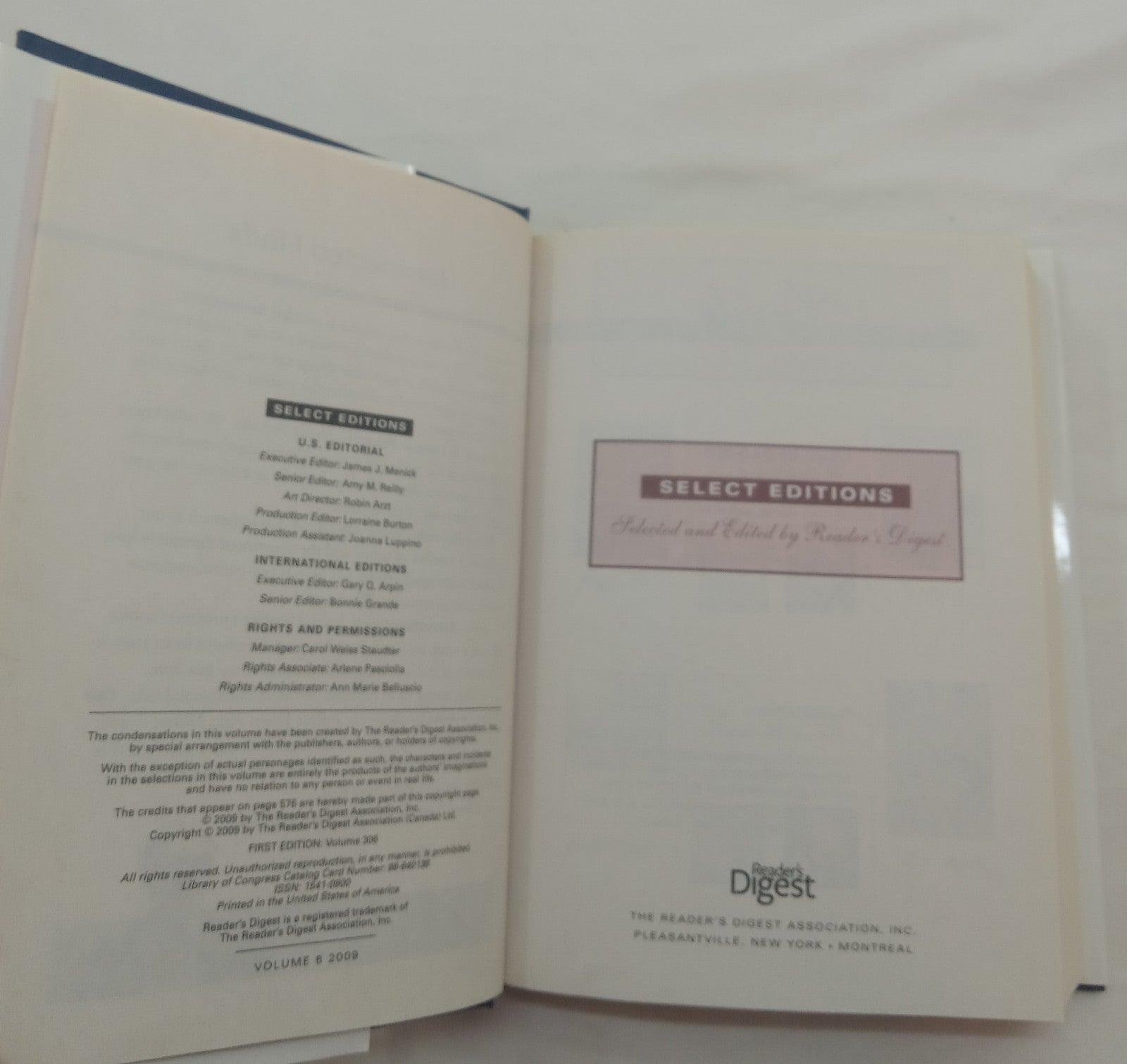 Readers Digest Select Editions Hardcover With Dust Jacket Volume 2