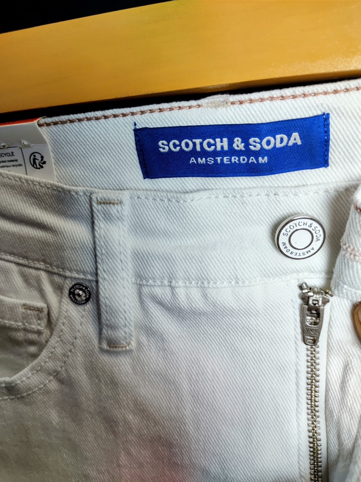 Scotch & Soda White High Rise Slim Jeans NWT Women’s Designer Denim