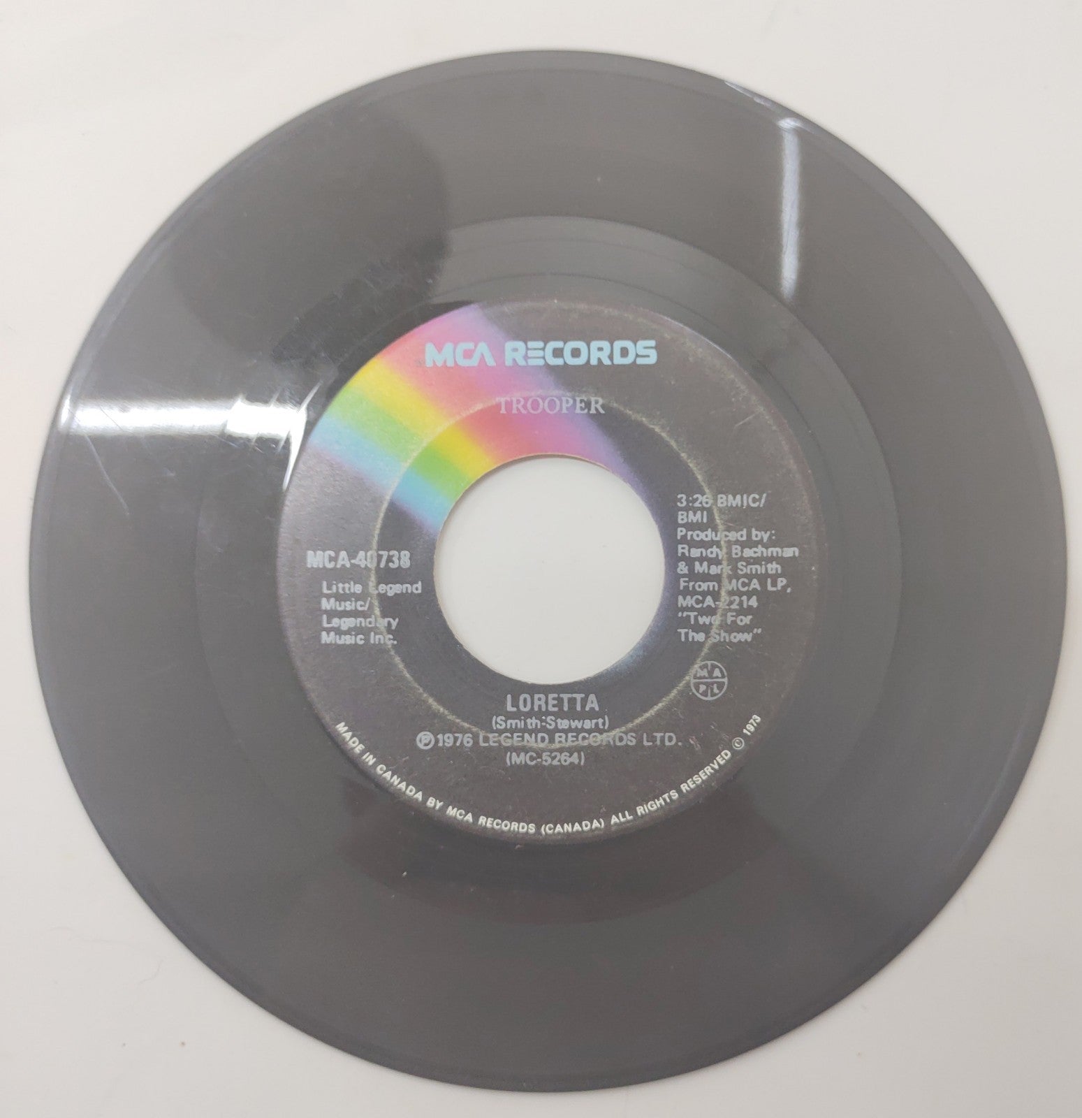 Trooper We’re Here for a Good Time 7" 45 Vinyl Single MCA MCA-40738