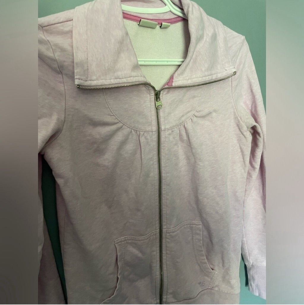 Esprit Y2K Women’s Pink Zip Up Sweater Retro Style Soft Knit Full Zip Size M/L