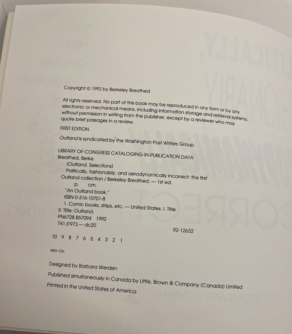 Politically Incorrect by Bruce Outland – VG+ Humor & Satire Collection