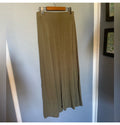 NY & Co Army Green Maxi Skirt Flowy Boho Work Casual Travel Summer Style