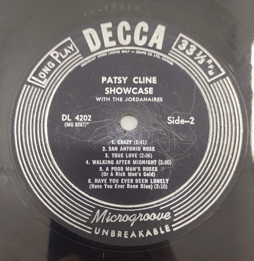 Patsy Cline – Showcase LP Decca DL 4202 Country Classic Vocal Album