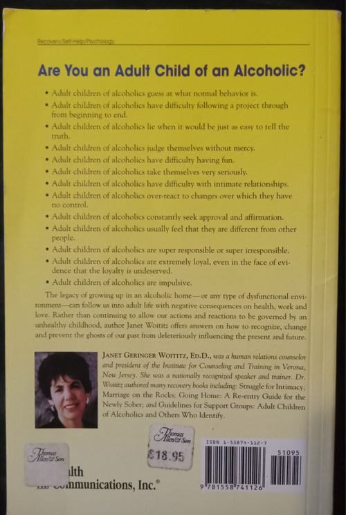 Adult Children of Alcoholics by Janet G. Woititz – Self‑Help PB