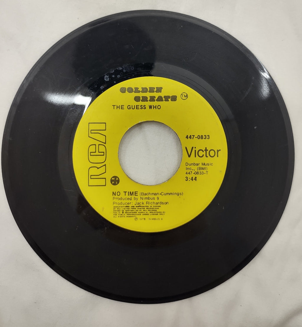 The Guess Who – No Time / These Eyes 7” 45 RPM RCA Victor Canada 1975