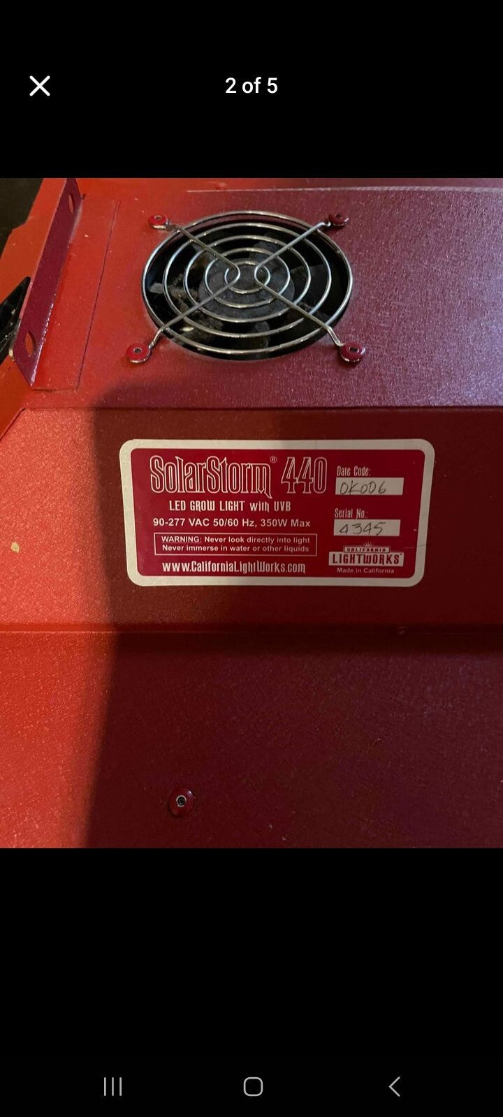 SolarStorm 440 LED Grow Light with UVB Bulbs – Power‑Efficient Indoor Gardening