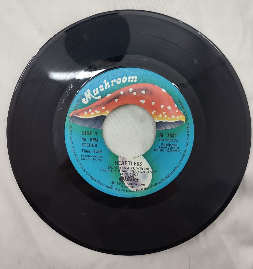 Heart "Just The Wine" 45 RPM Vinyl Single M 7031 (M 7031B) ℗1978 MRS 5008