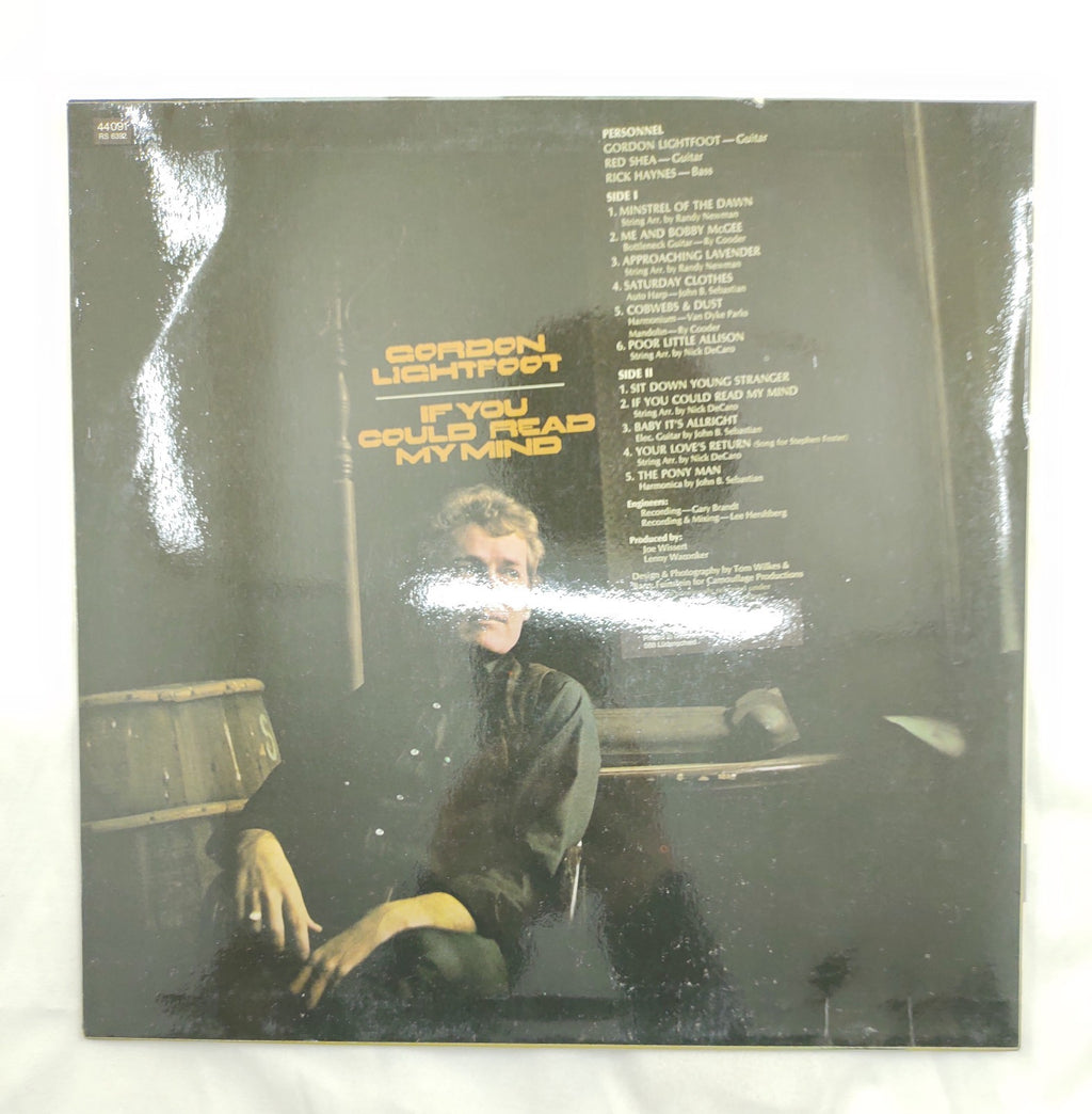 Gordon Lightfoot – If You Could Read My Mind LP 1970 RS6392 VG