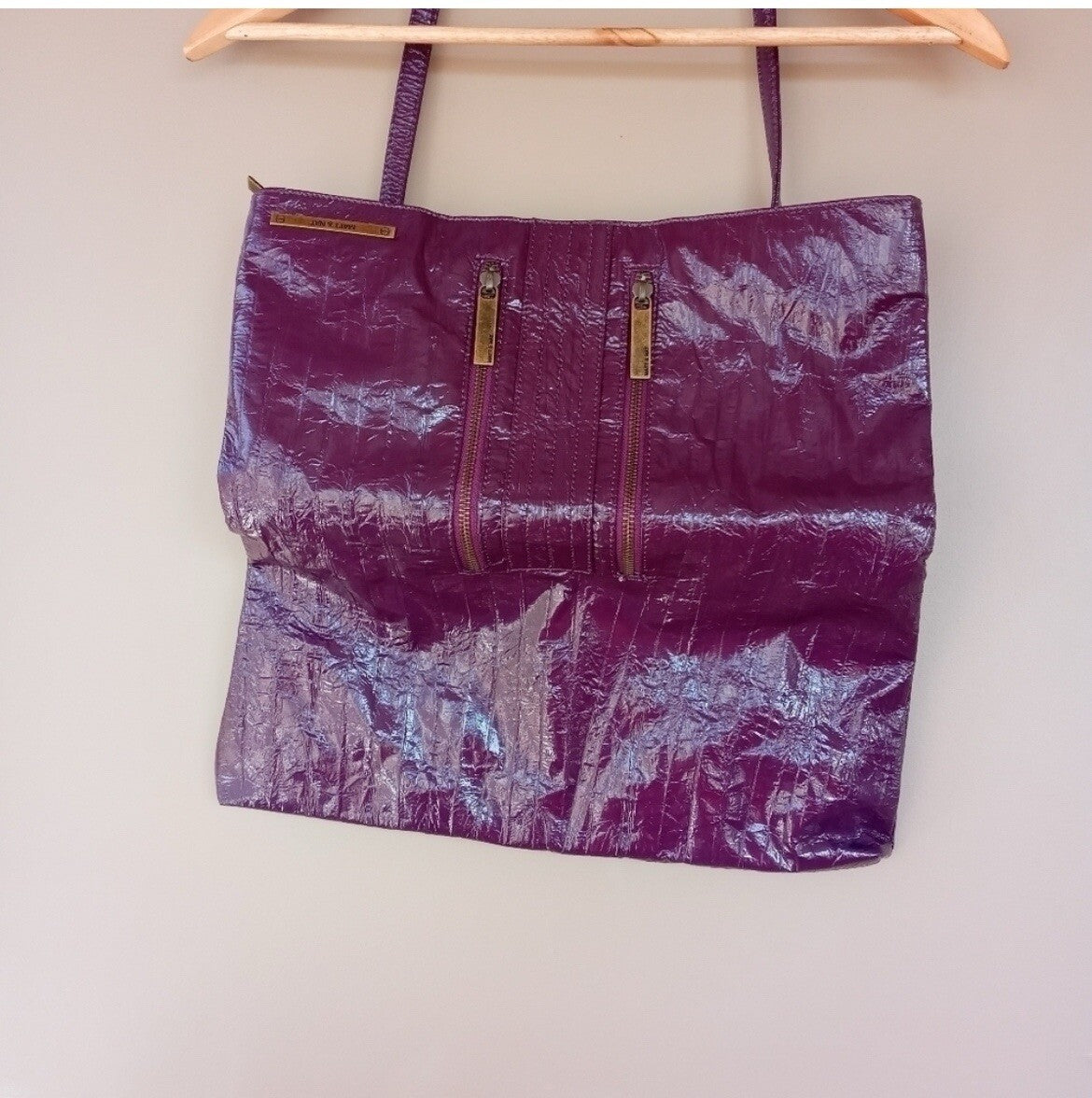 Matt & Nat Purple Fold Over Clutch Purse – Vegan Leather Handbag VG