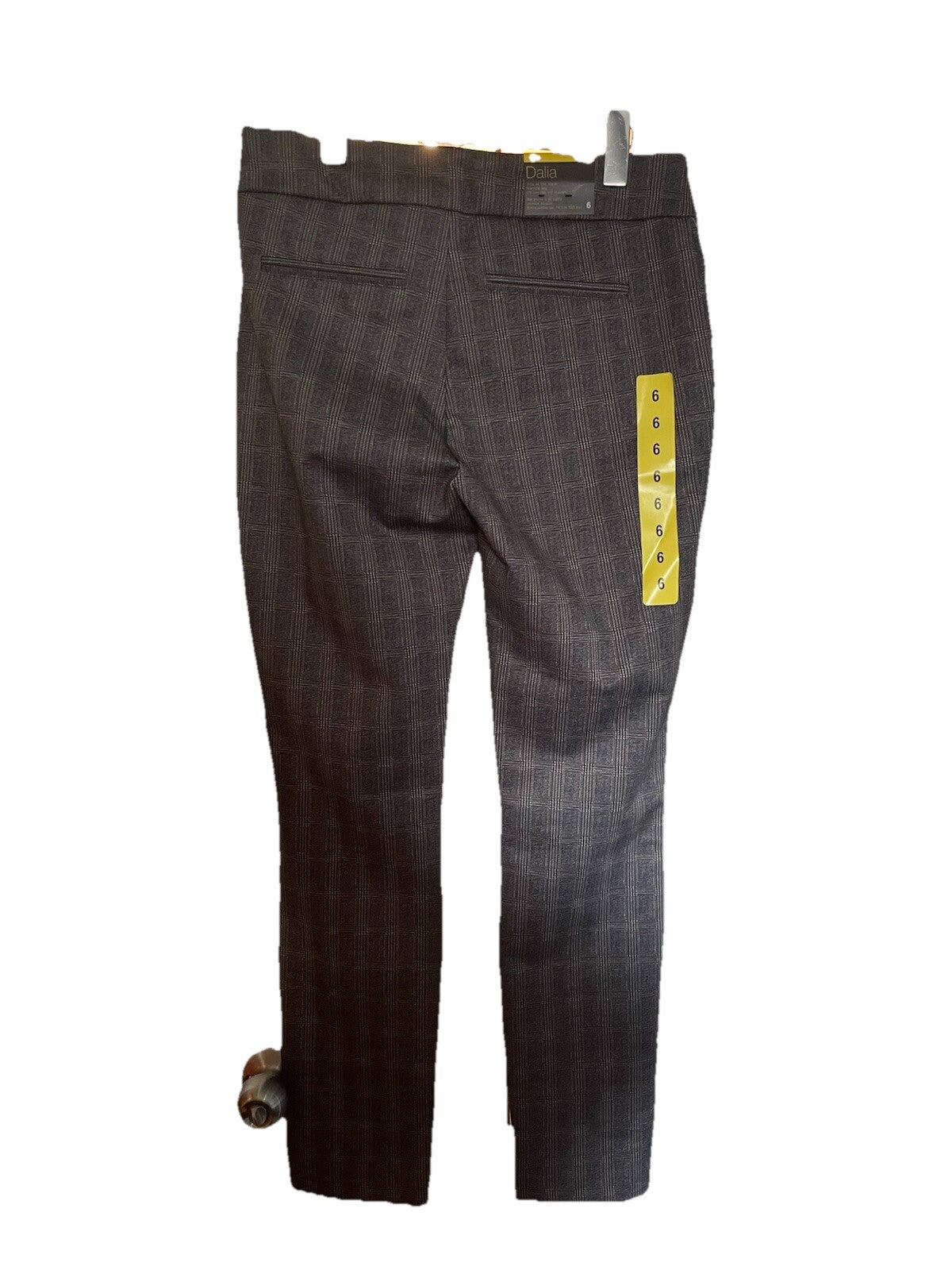 Dalie Plaid Pull-On Dress Pant Narrow Leg Women's Size 6 Work Casual