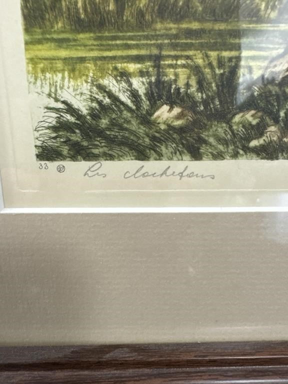 Castle in the Woods Signed Etching Paris Etching Society “Les Clochefons”