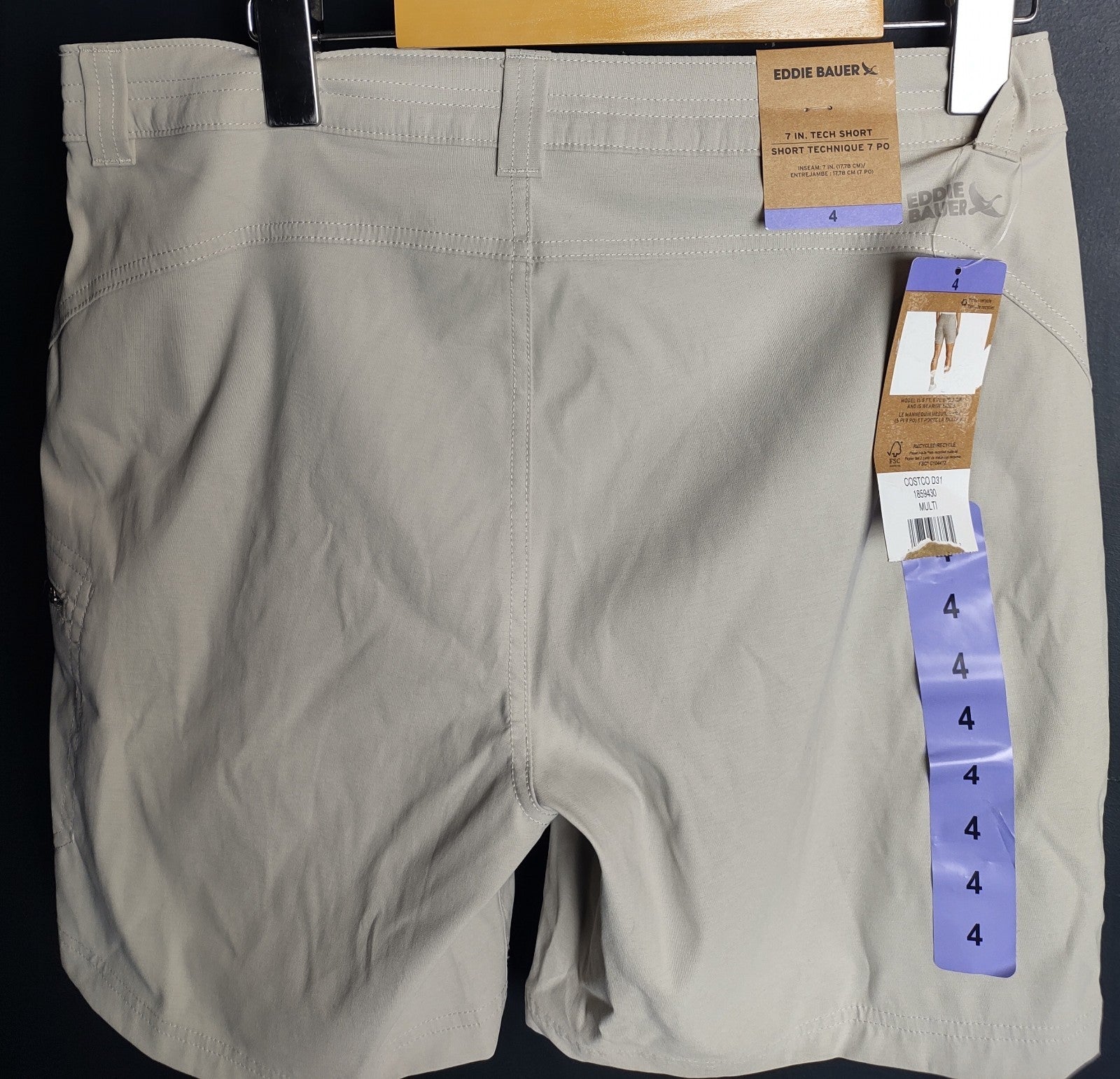 Eddie Bauer Women’s Beige Shorts Size 4 NWT Summer Outdoor Casual Shorts