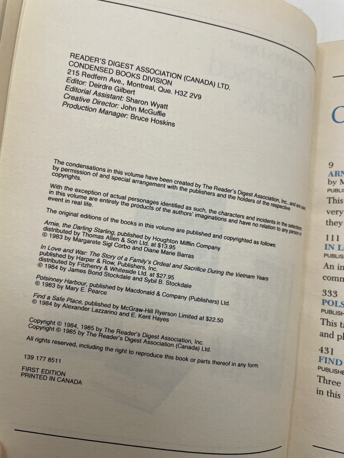 1985 Reader's Digest Condensed 1st Ed HC Leather Gilt Vtg NM Anthology