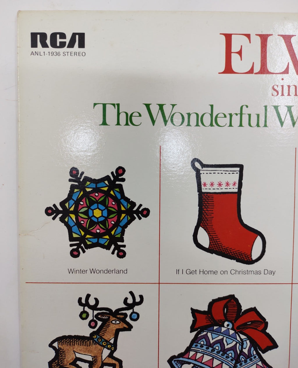 Elvis Presley "The wonderful world of Christmas" 1976 vinyl record VG+ Canada