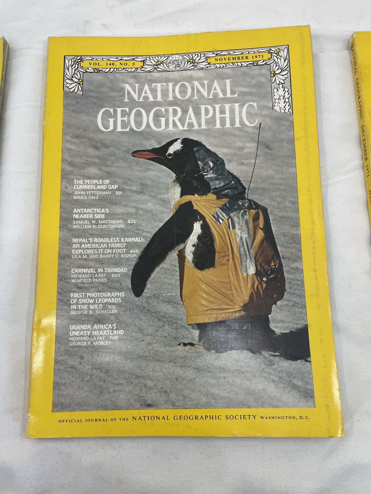 Nat Geo Mags Jul–Dec 1971 Vtg Set Slipcvr World Wildlife Travel Retro