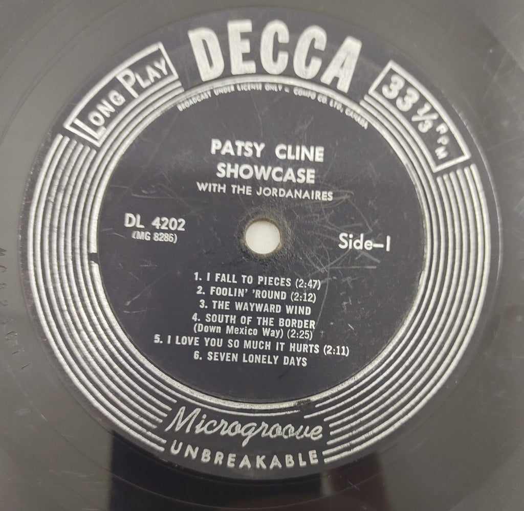 Patsy Cline – Showcase LP Decca DL 4202 Country Classic Vocal Album