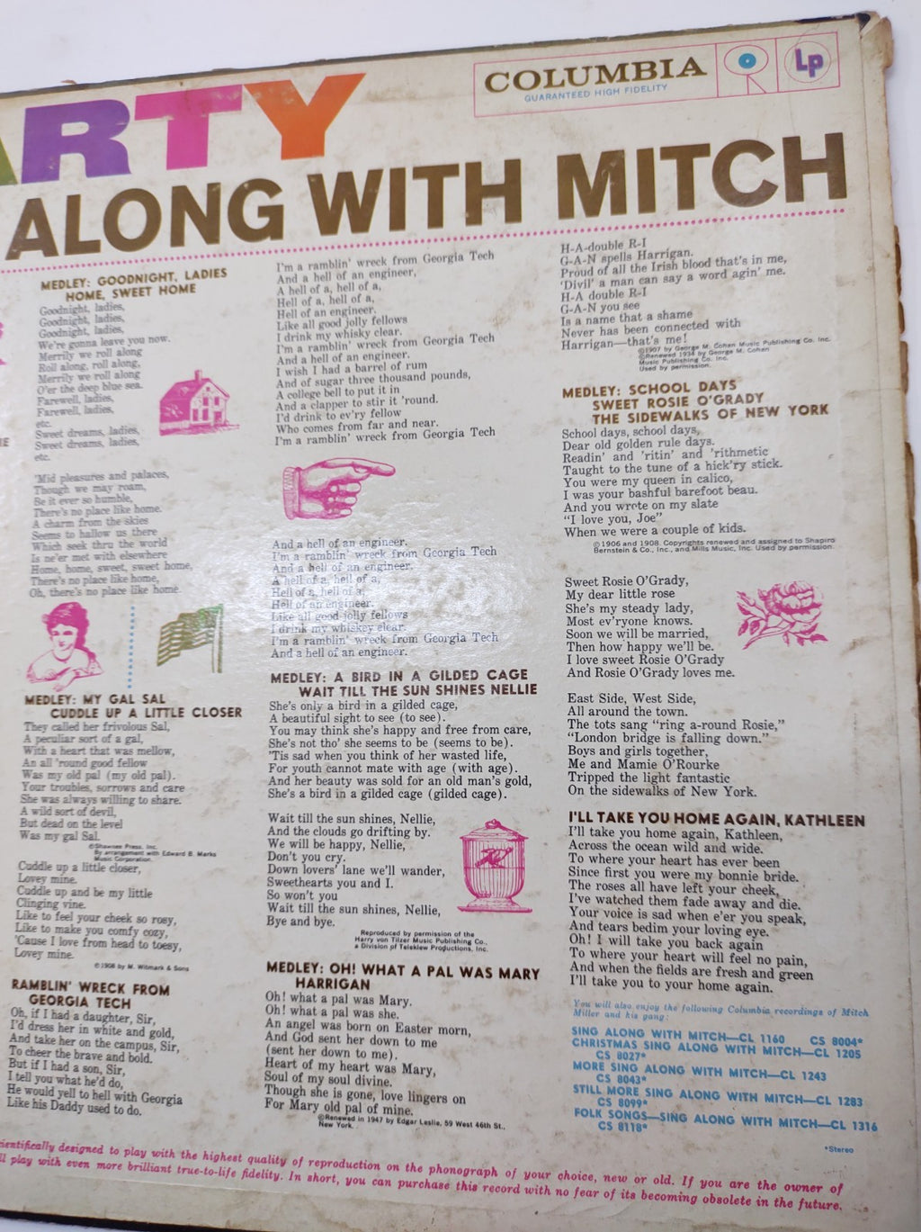 Mitch Miller & The Gang – Party Sing Along With Mitch Vinyl LP Pop Vocal