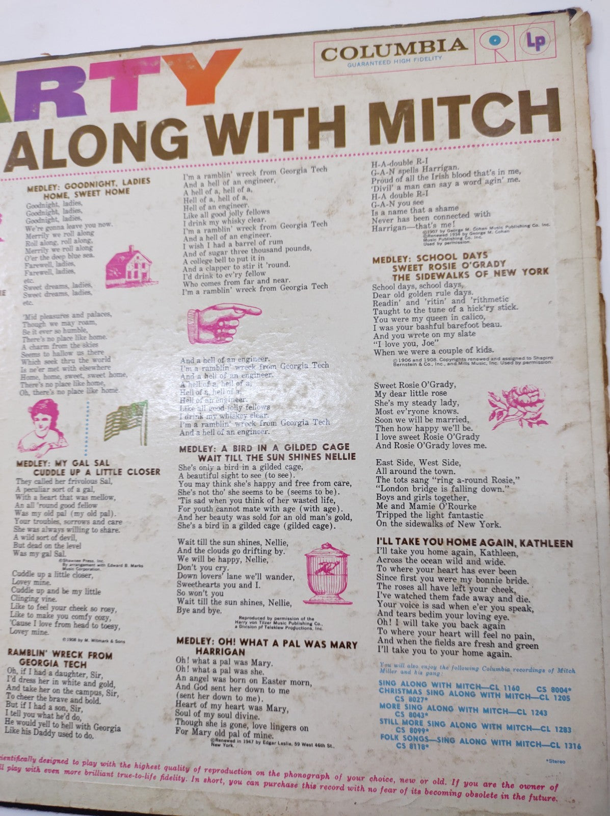 Mitch Miller & The Gang – Party Sing Along With Mitch Vinyl LP Pop Vocal