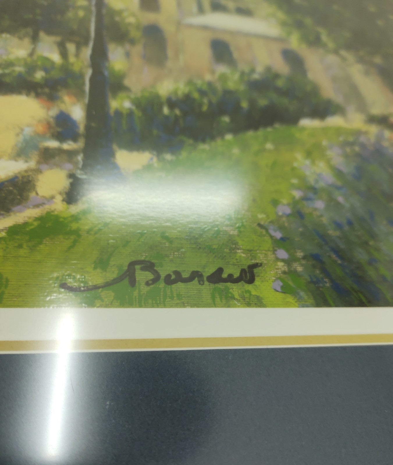 André Bardet Paris Square St Germain Hand Signed Seriolithograph Framed