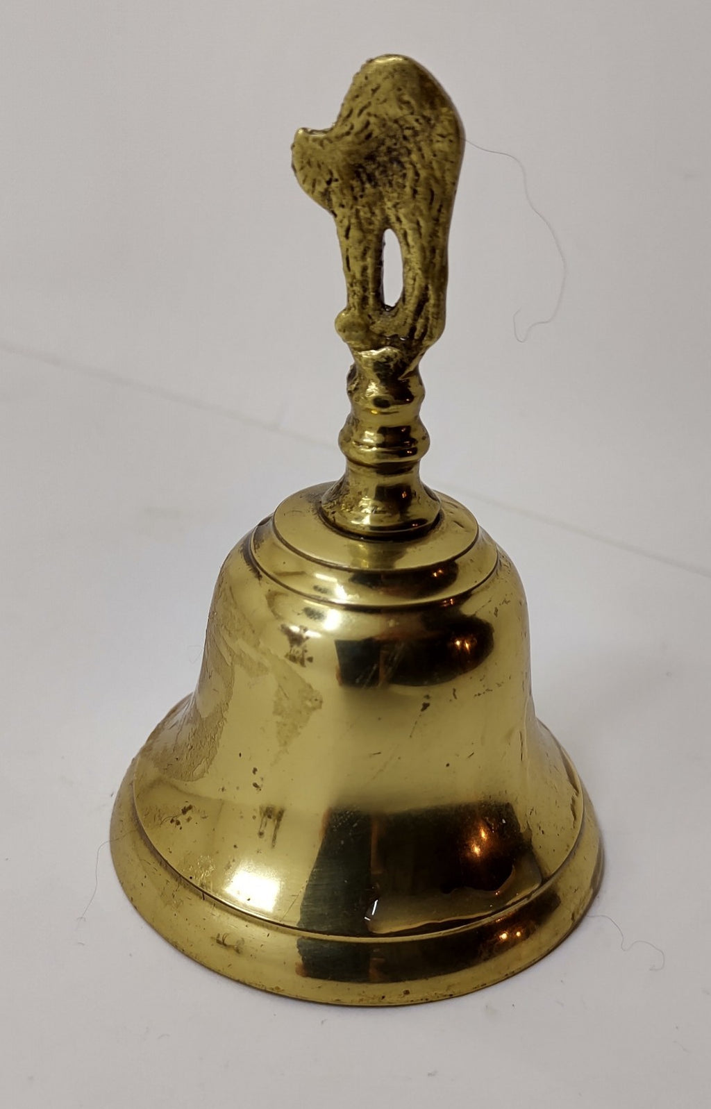 Antique Brass Bell | Figurine Handle Desk Bell Decor