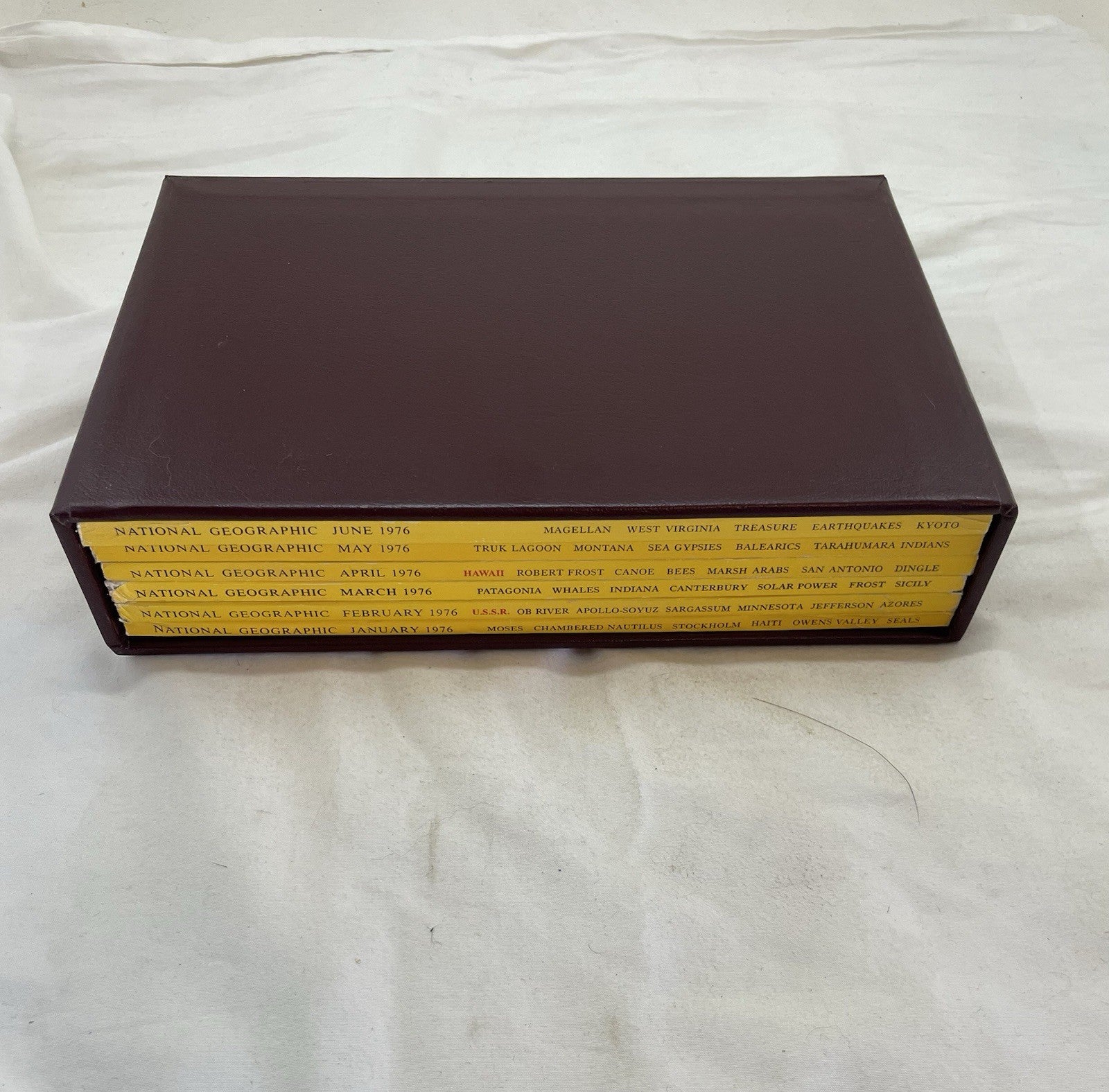 Nat Geo Jan–Jun 1976 Slipcover Set | Science, Nature, Travel Magazine