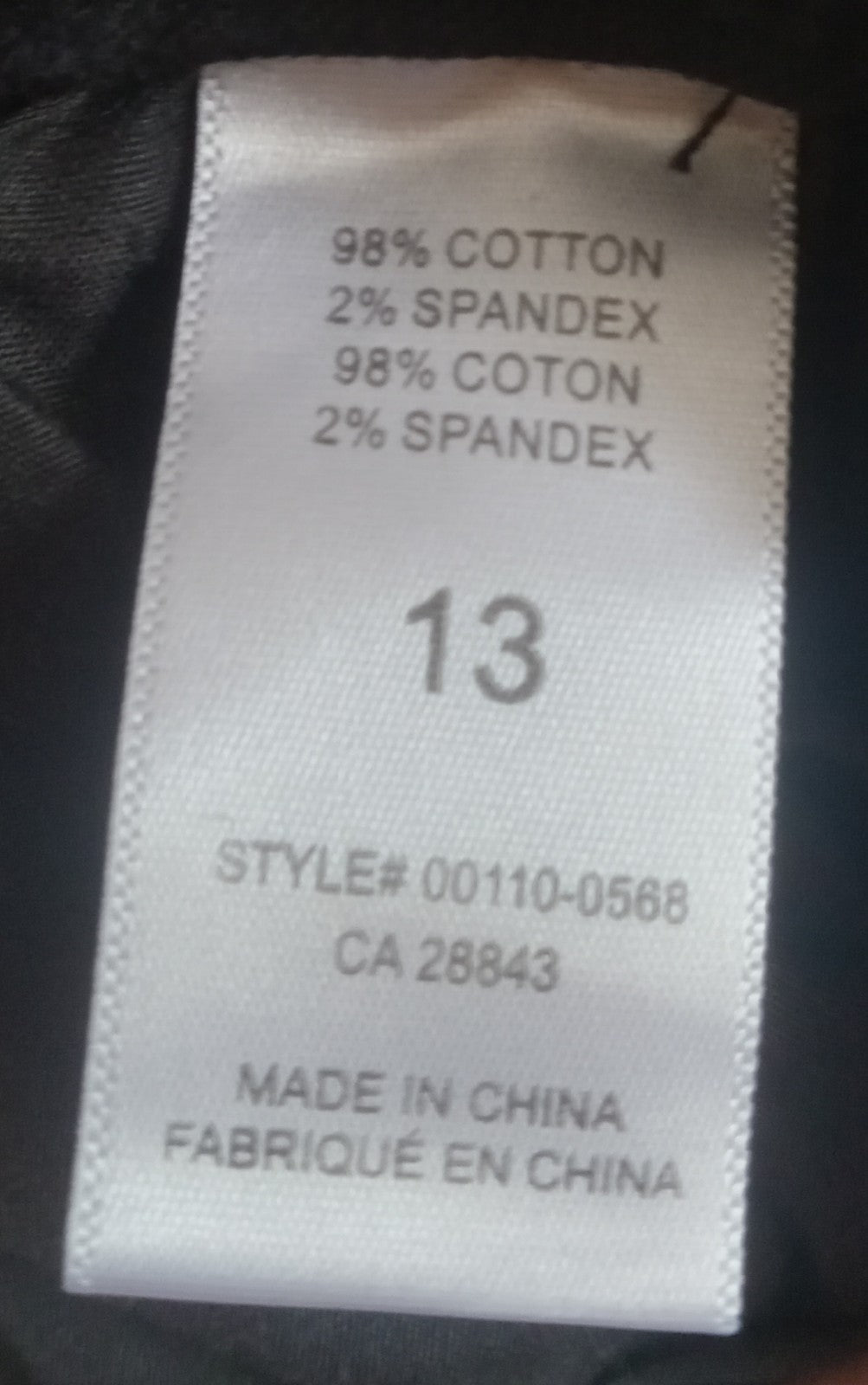 Almost Famous Distressed Skinny Jeans Black Pretorn Denim Pants Size 13 Women