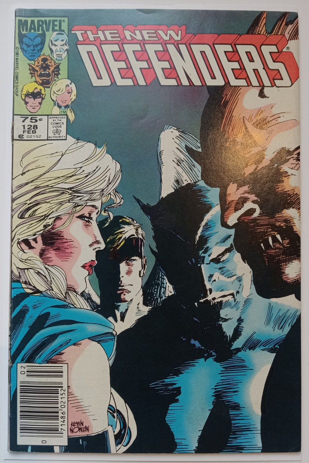 New Defenders #128 (1984) Kevin Nowlan Cover Beast Angel Bagged/Boarded Comic