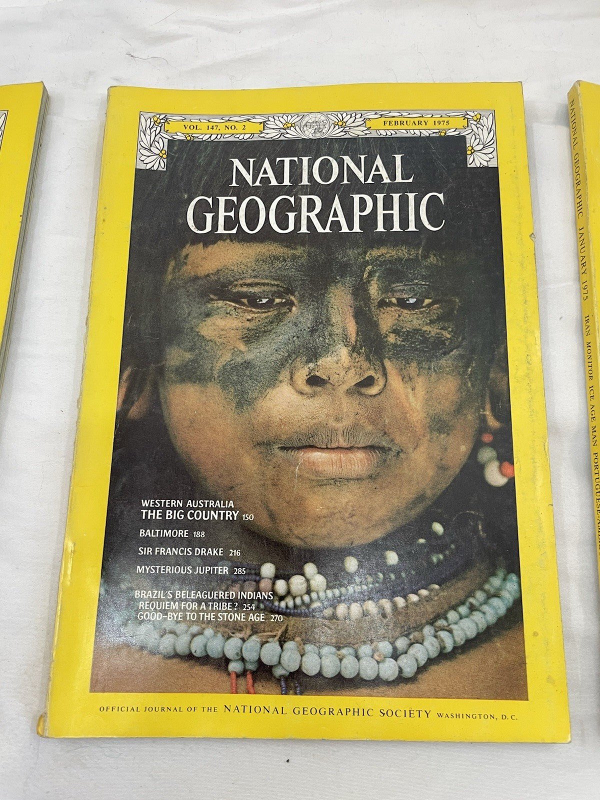 Nat Geo Mags Jan–Jul 1985 Vtg Slipcvr Set Collect Geo Travel Decor Ed.