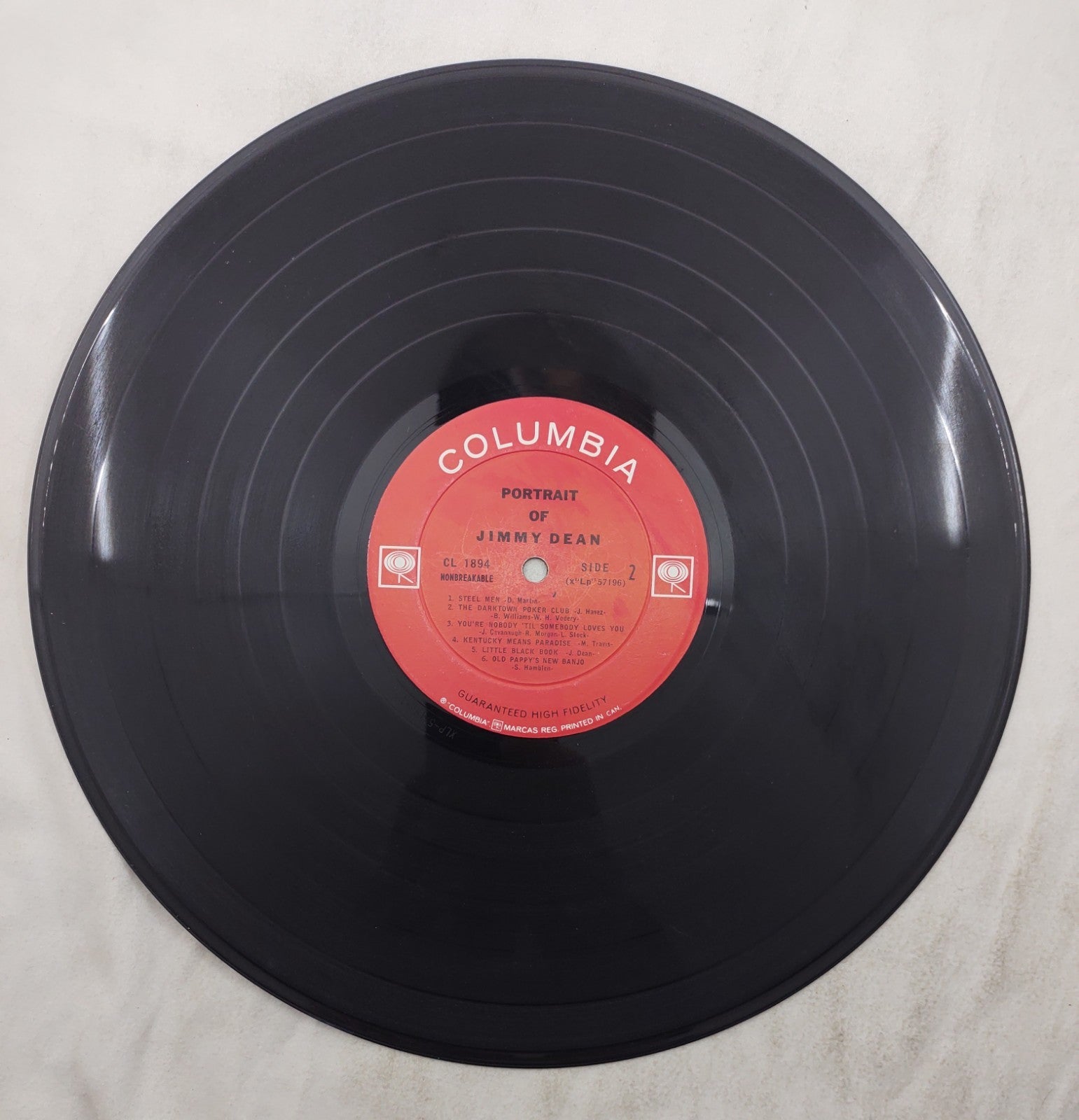 Jimmy Dean – Portrait of Jimmy Dean LP Columbia CL-1894 Mono Canada