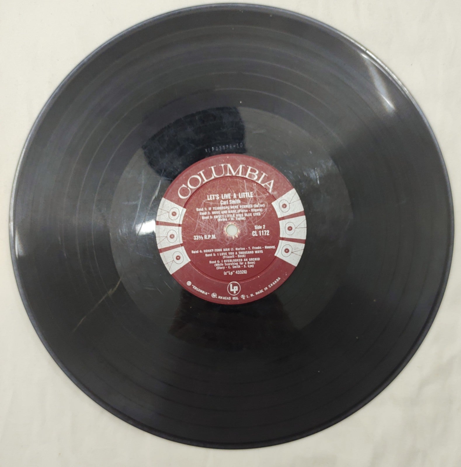 Carl Smith – Let’s Live a Little LP Columbia CL 1172 Classic Country