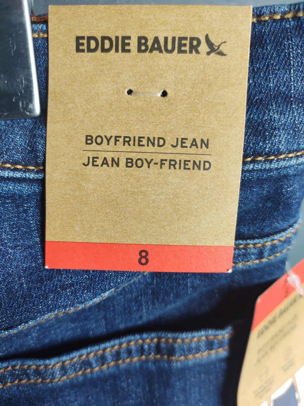 Eddie Bauer Women’s Boyfriend Jeans Size 8 Medium Wash Denim Casual