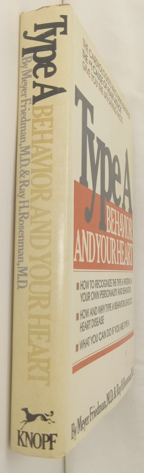 Type A Behavior and Your Heart Friedman Rosenman Vintage Health Book 1974
