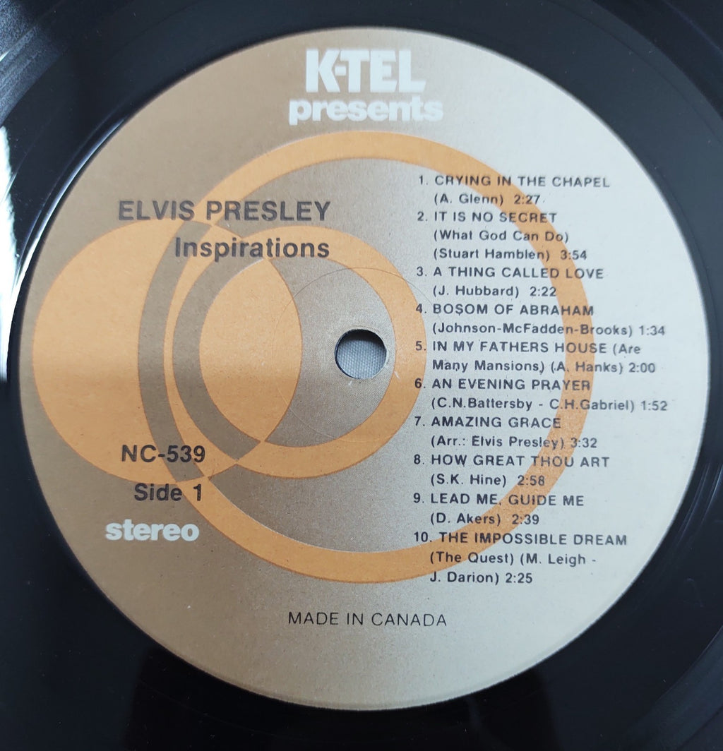 Elvis Presley – Inspirations LP K-Tel NC539 1970s Compilation Vinyl VG