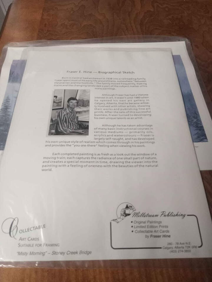 Fraser E. Hine 'Misty Mountain' – Limited Edition Signed Train Bridge Print