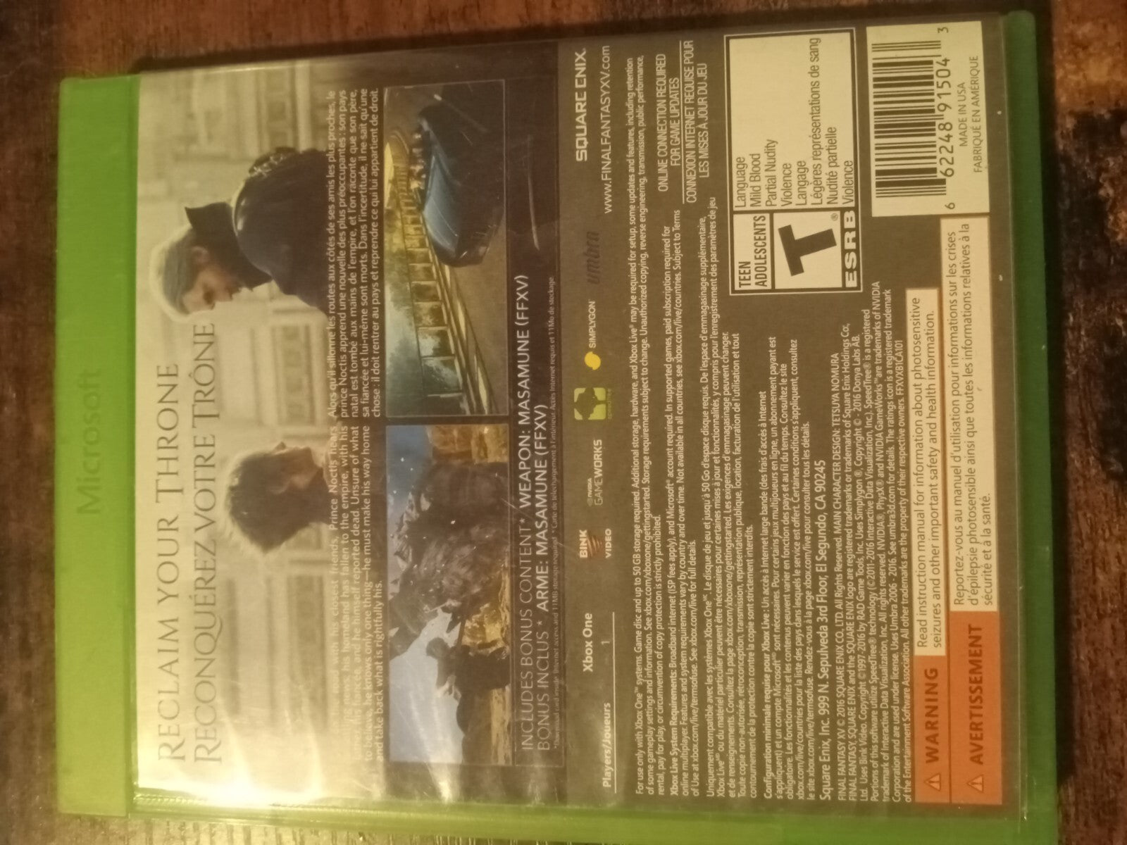 Final Fantasy XV Day One Edition (Xbox One) – Tested & Working