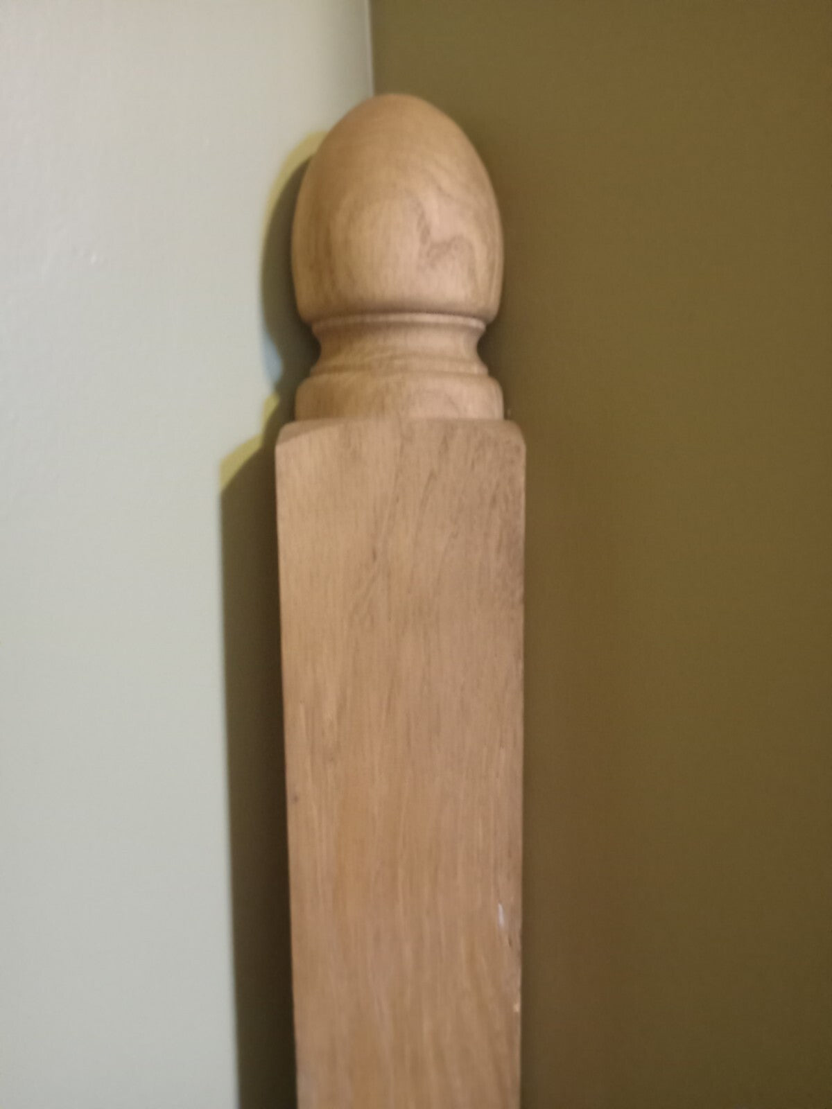 Turned Oak Half Stair Newel Post – Classic Wood Staircase Accessory