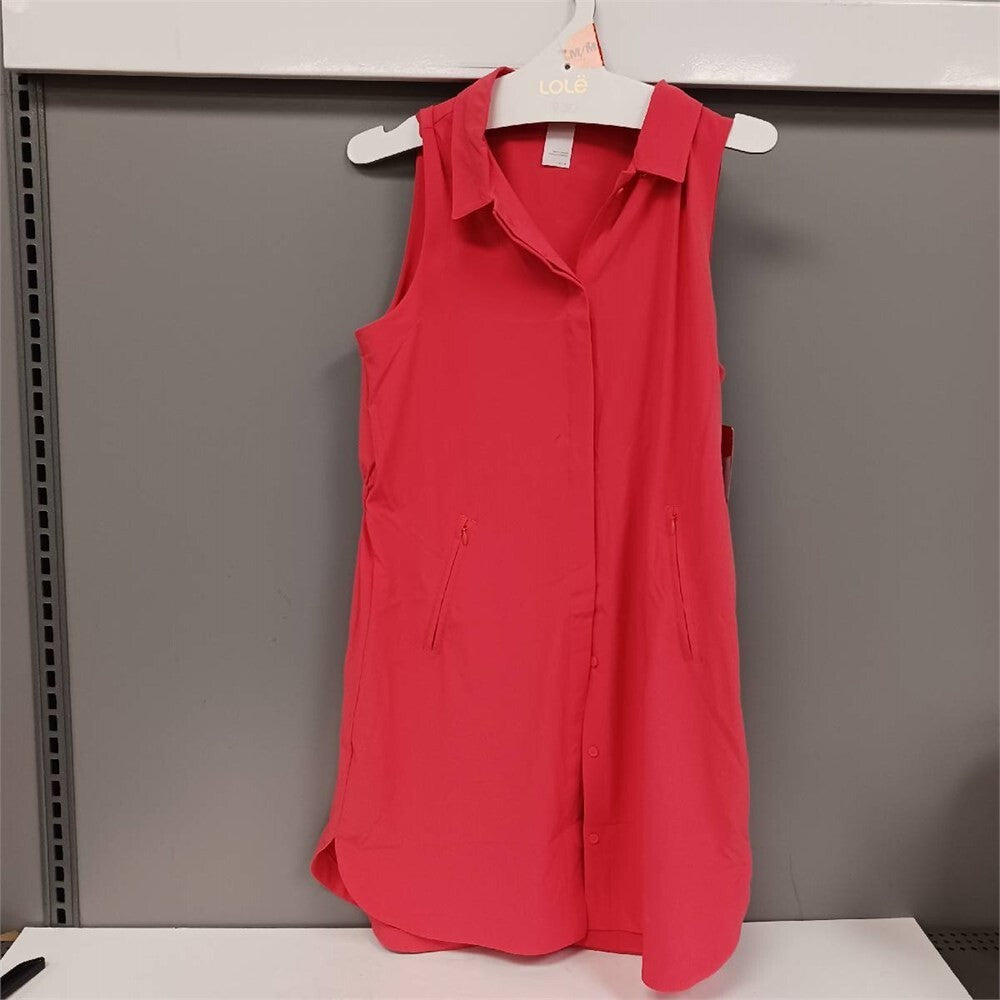 Lole Coral Sleeveless Dress M NWT Lightweight Travel Casual Summer Fitness