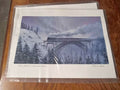 Fraser E. Hine 'Misty Mountain' – Limited Edition Signed Train Bridge Print