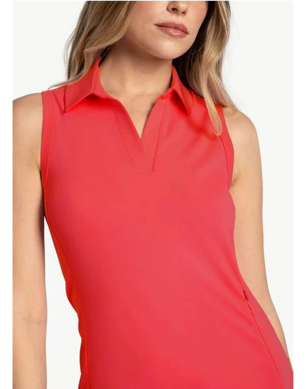 Lole Polo Dress Coral Pink Sz M Athleisure Sport Golf Travel Loungewear