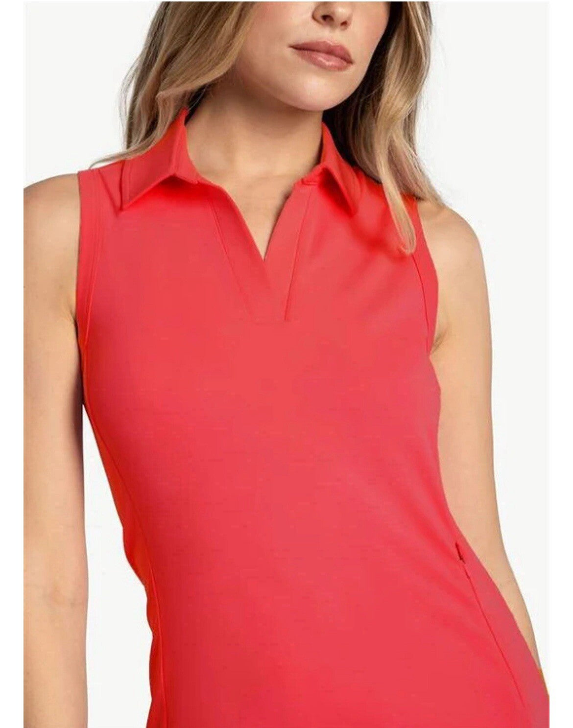 Lole Polo Dress Coral Pink Sz M Athleisure Sport Golf Travel Loungewear