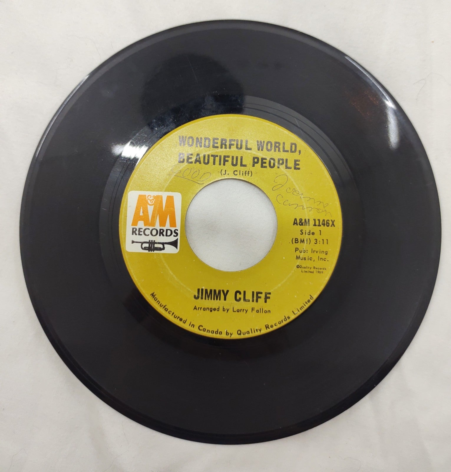 Jimmy Cliff – Waterfall 7” A&M 1146X Canada 1969