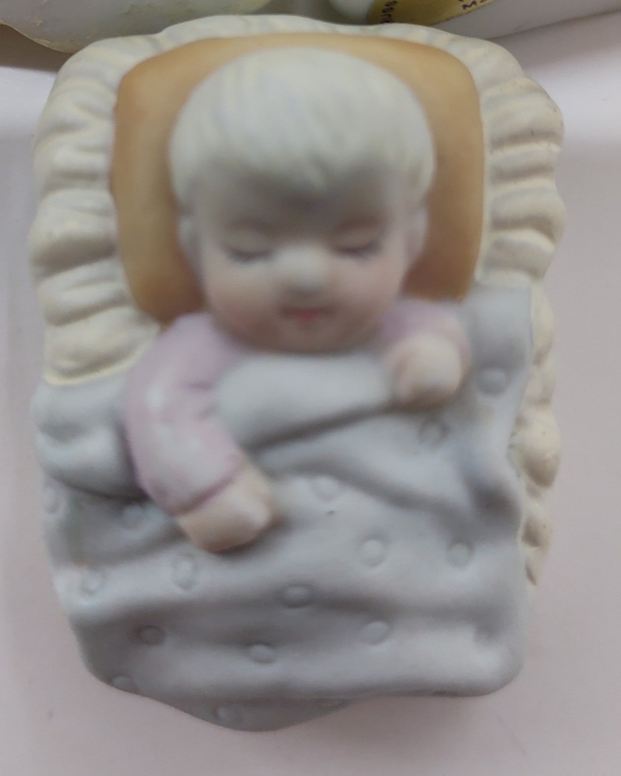 Lot of 9 Russ Berrie Bisque Mini Figurines Vintage Figurine Set Collectible