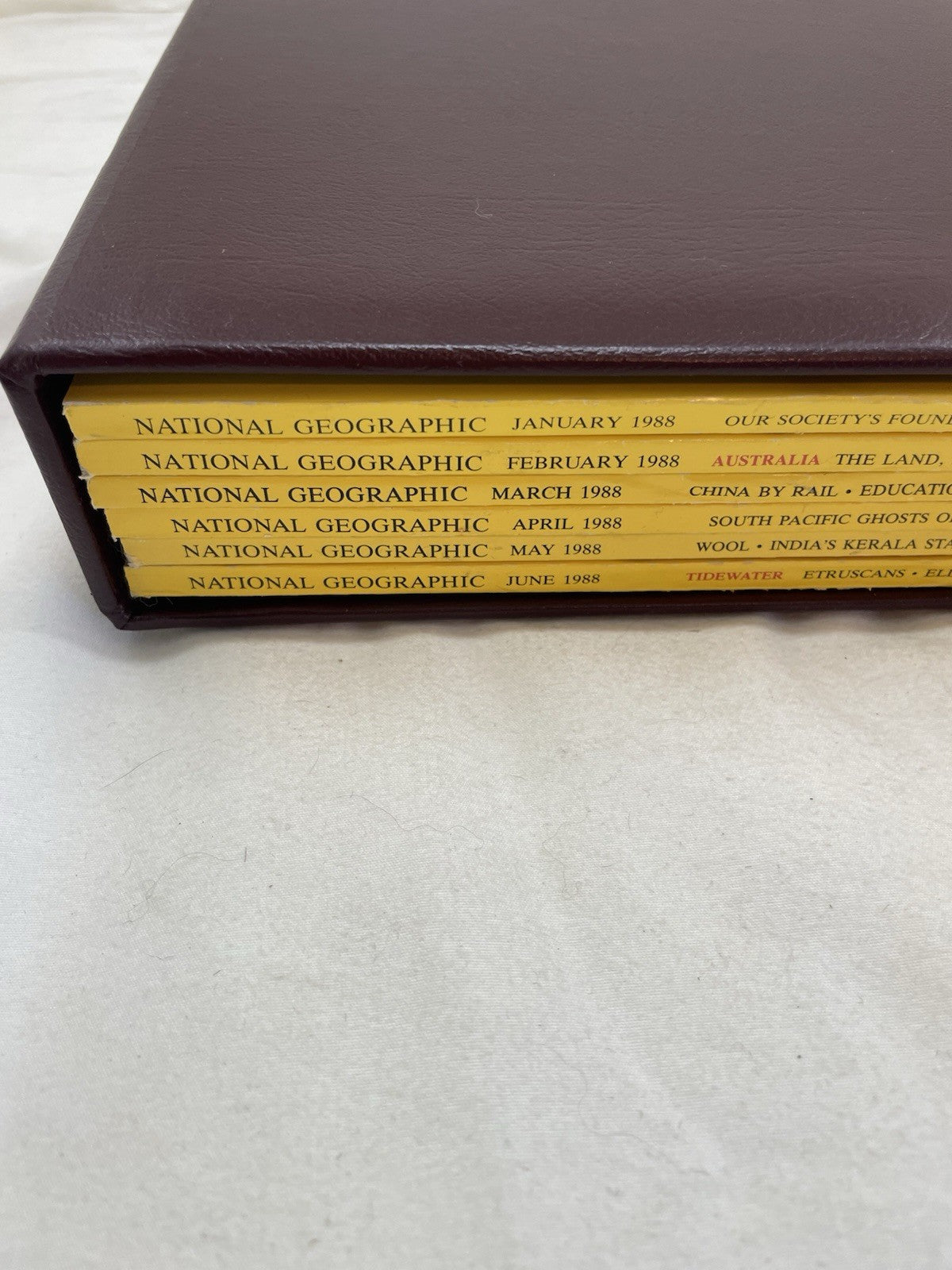 Vintage Nat Geo Jan–Jun 1988 Set w/ Slipcover | Nature, Travel, History